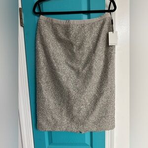 Calvin Klein Silver gray sparkle pencil skirt NWT